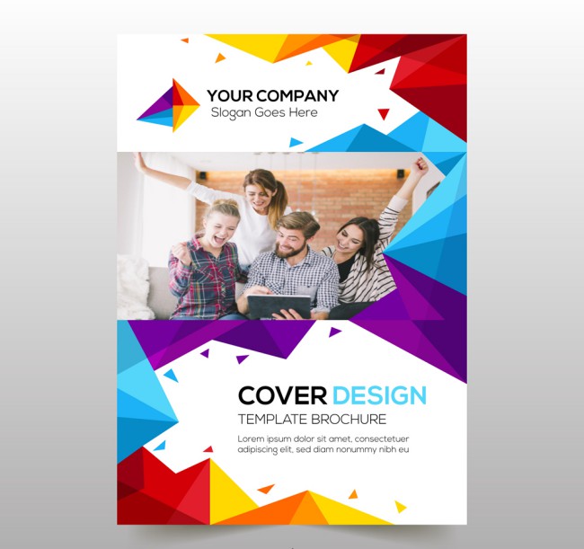 创意商务宣传册封面模板矢量图素材