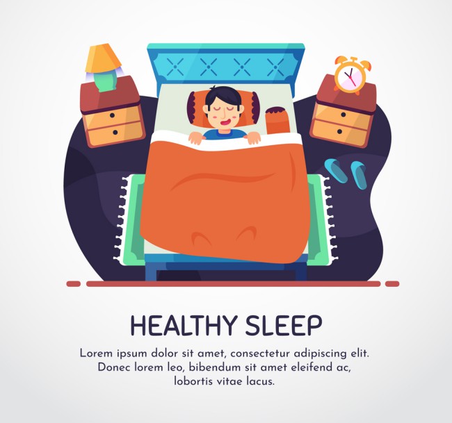 创意健康睡眠人物矢量素材16图库网精选