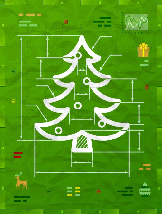 创意圣诞树信息图矢量素材16设计网精选