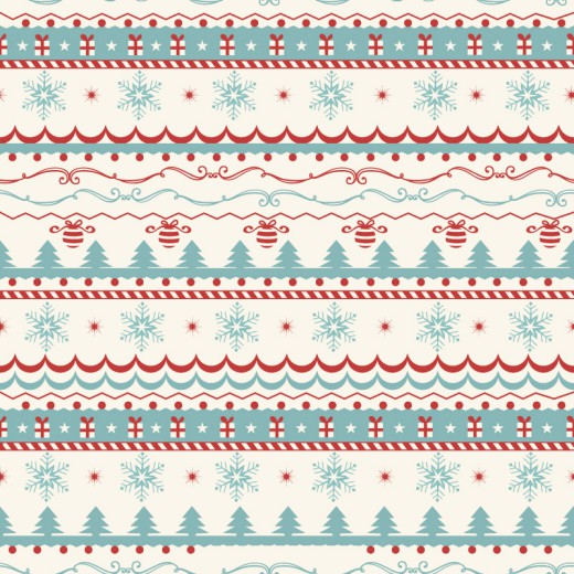 复古圣诞树装饰花纹背景矢量素材16素材网精选