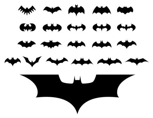 22个电影蝙蝠侠标志矢量素材素材中