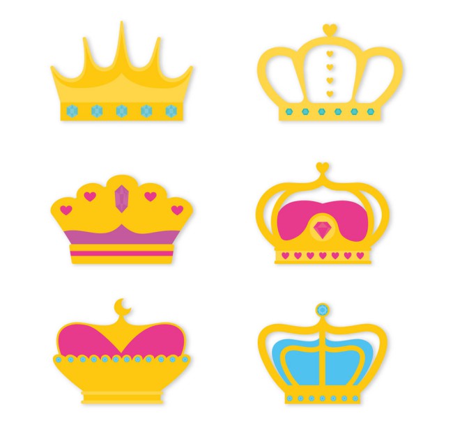 6款质感王冠设计矢量素材16图库网精选