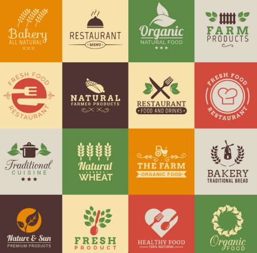 16款彩色餐厅标志设计矢量素材16图
