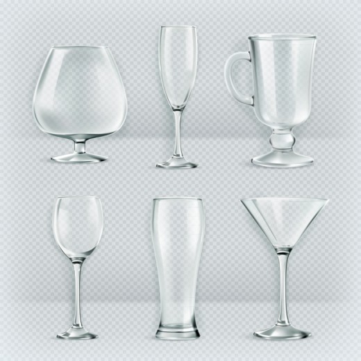 6款创意玻璃杯设计矢量素材16图库网精选
