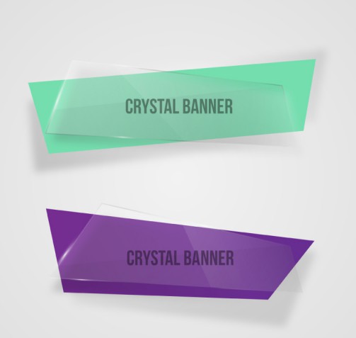 2款玻璃质感banner矢量素材16素材网精选