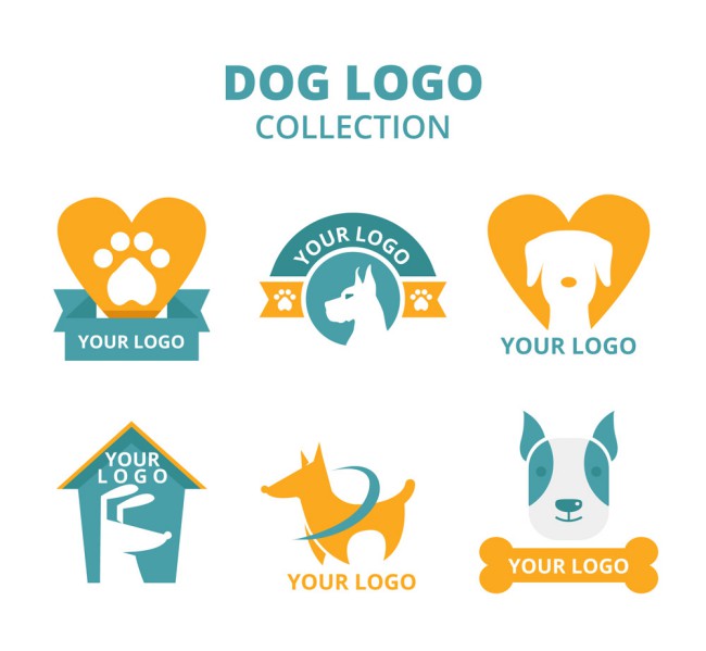 6款创意宠物狗标志矢量素材16设计网精选