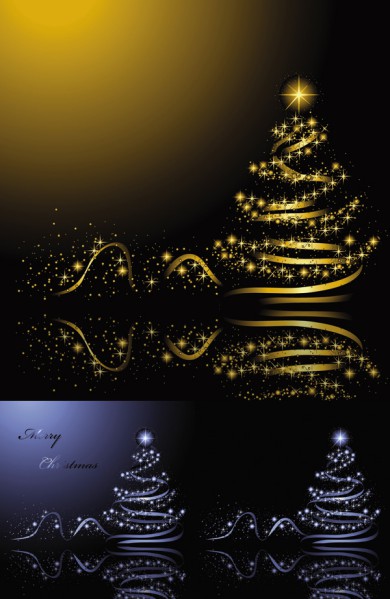 精致圣诞树主题背景矢量素材素材中国网精选