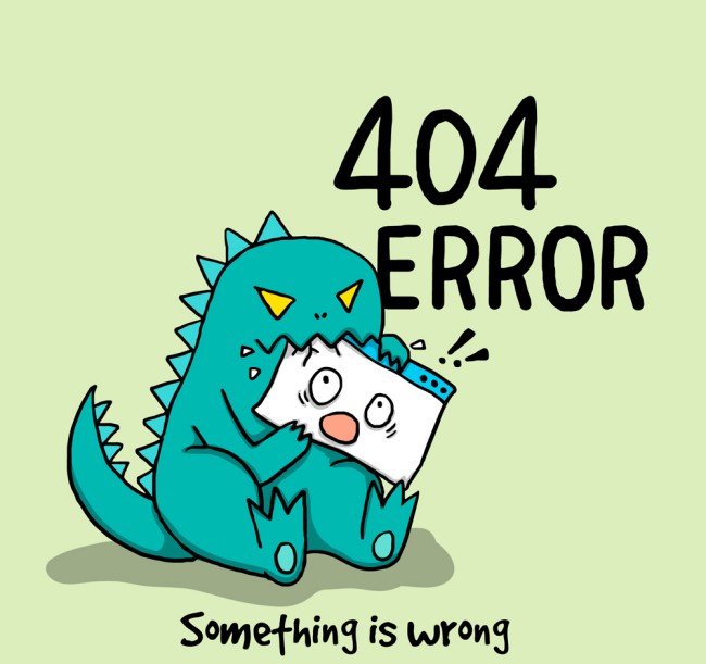 创意404页面发狂的恐龙矢量素材16图库网精选