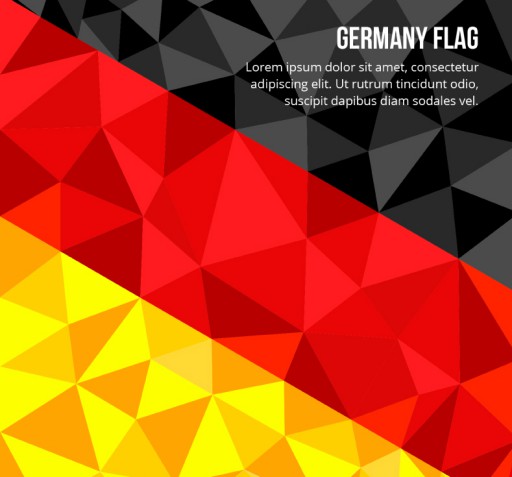 几何形德国国旗背景矢量素材素材天