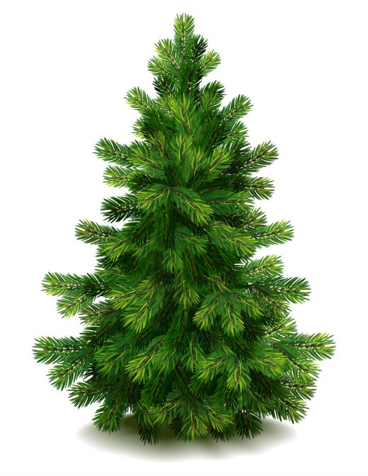绿色圣诞树矢量素材普贤居素材网精选
