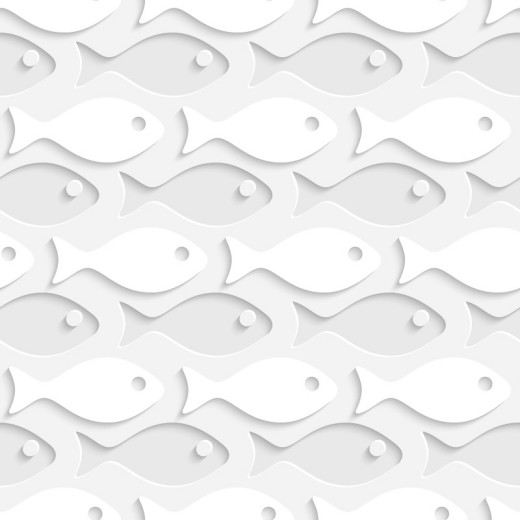 白色纸鱼无缝背景矢量素材素材中国网精选