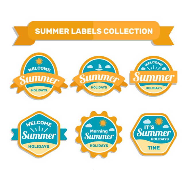 6款创意夏季标签矢量素材16图库网精选