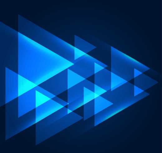 蓝色三角形背景矢量素材普贤居素材