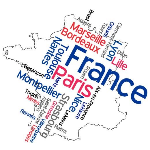 创意法国地图矢量素材16图库网精选