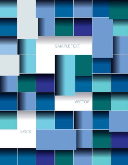 蓝色拼接方形背景矢量素材16素材网精选
